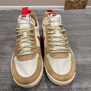 Nike X Tom Sachs Mars Yard Shoes Men’s Size 11 Cream and Tan Accents